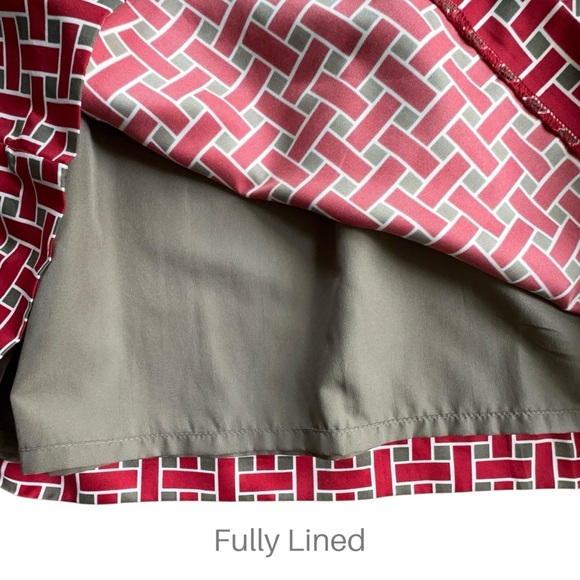 BANANA REPUBLIC | NWOT SLEEVELESS RED GEOMETRIC SHEATH DRESS SPLIT NECK | SIZE 4 - Picture 8 of 11